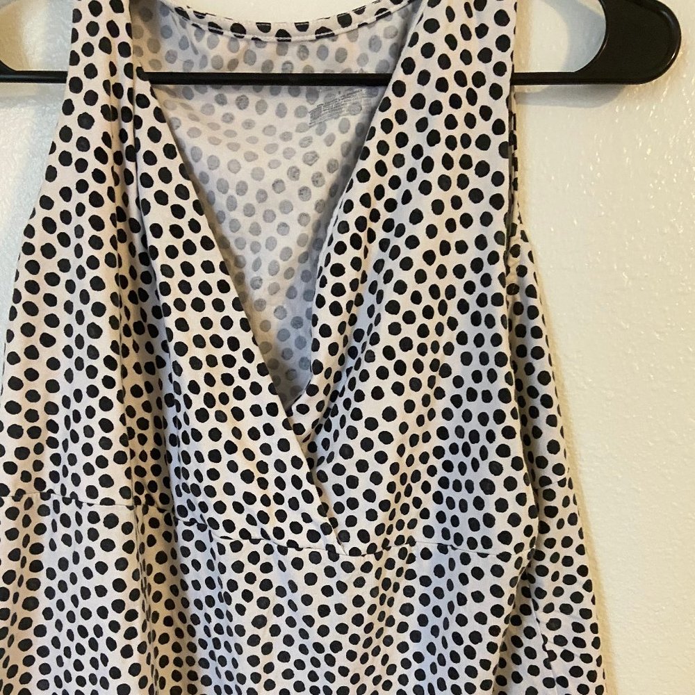 White and Black Polka Dot tank top